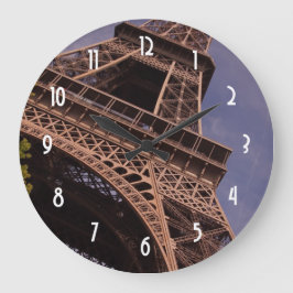 Paris Eiffel Torn Berömd Landmark Photo Stor Klocka