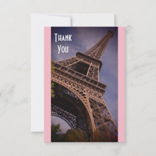 Paris Eiffel Torn Berömd Landmark Photo Tack Kort