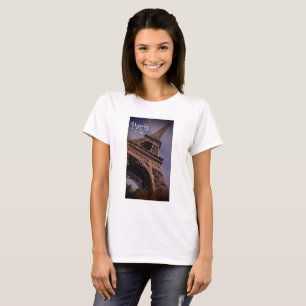 Paris Eiffel Torn Berömd Landmark Photo Tee Shirt