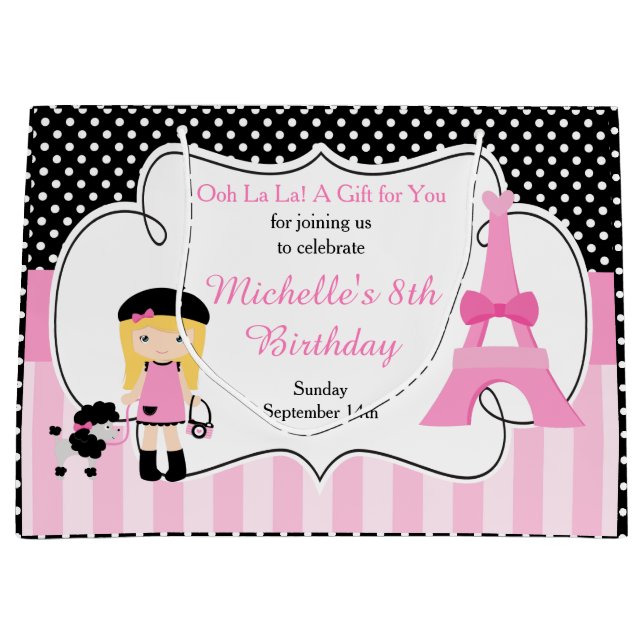 Paris Eiffel Torn Blonde Girl (Framsidan)