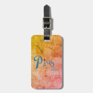 Paris Eiffel Torn Bow Snyggt Colorful Bagagebricka
