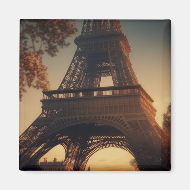 Paris Eiffel Torn Close Magnet (Framsidan)