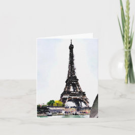 Paris Eiffel Torn - Elegant Fransk-Inspired Anteckningskort