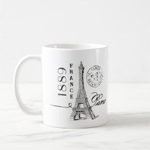 Paris Eiffel Torn Fransk Älskare Parisian Frankrik Kaffemugg