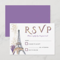 Paris Eiffel Torn Fransk Lavender OSA kort