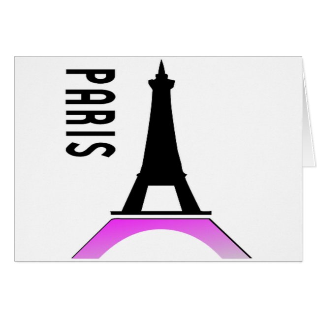 Paris Eiffel Torn Hälsningskort (Framsidan Horizontal)
