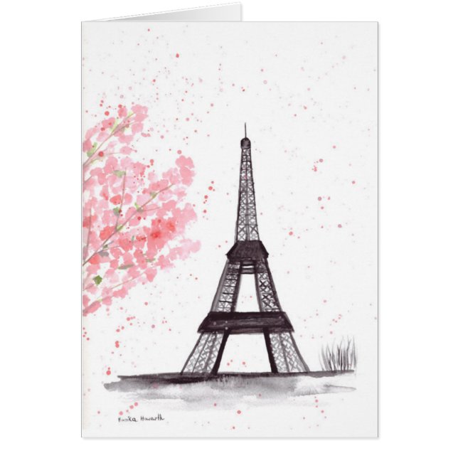 Paris Eiffel torn Hälsningskort (Framsidan)