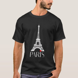 Paris Eiffel Torn Heart Hoodie Frankrike Souvenir  T Shirt