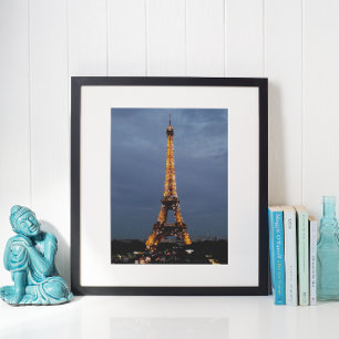 Paris Eiffel Torn i natt Poster