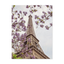 Paris Eiffel Torn i Springtime Photo Postcard
