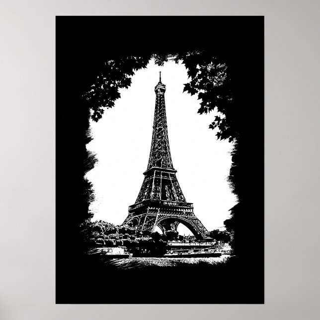 Paris, Eiffel Torn Illustration poster (Framsidan)