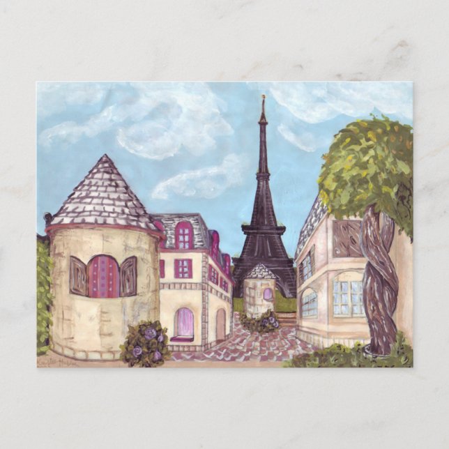 Paris, Eiffel Torn Inspired-vykort Vykort (Framsida)