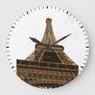 Paris - Eiffel torn - jag älskar Paris - frankrik Stor Klocka