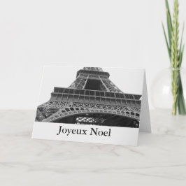 Paris Eiffel Torn Joyeux Noel Helgkort