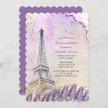 Paris Eiffel Torn Lavender Quinceanera