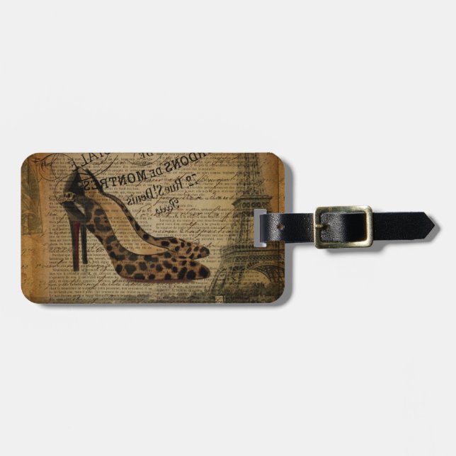 paris eiffel torn leopard high heght hesta mode on bagagebricka (Horisontell Framsida)