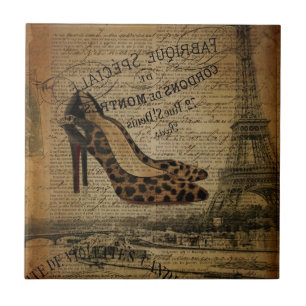 paris eiffel torn leopard high heght hesta mode on kakelplatta