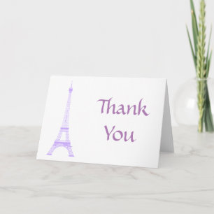 Paris Eiffel Torn Lila Tack Kort