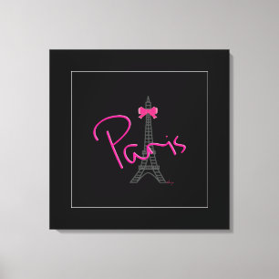 Paris, Eiffel Torn med bog Modern Canvastryck