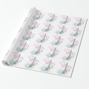 Paris Eiffel Torn med Kärlek Presentpapper