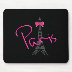 Paris Eiffel torn med pilbågetrendigsvart Musmatta