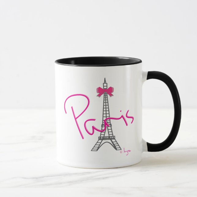Paris Eiffel Torn med rosa båge Mugg (Höger)