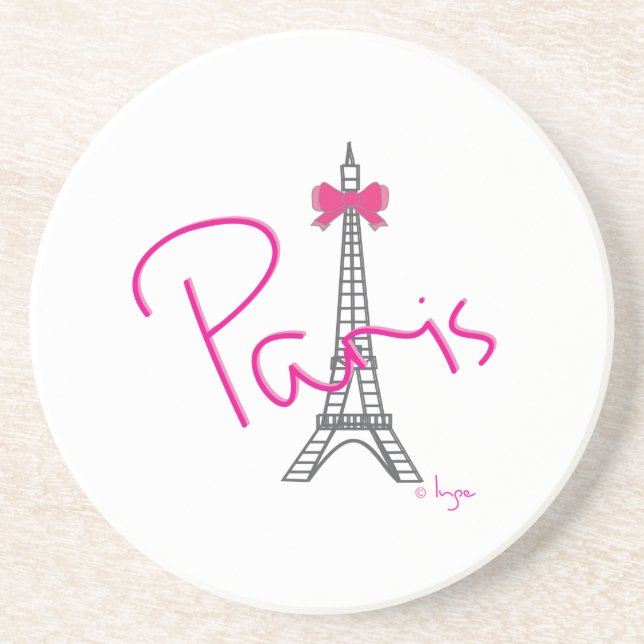 Paris Eiffel Torn med rosa båge Underlägg (Framsidan)