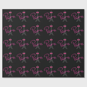 PARIS Eiffel Torn med rosa bog Presentpapper