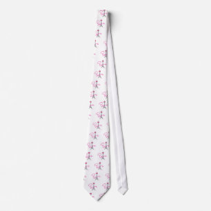 Paris Eiffel Torn med rosa bog Slips