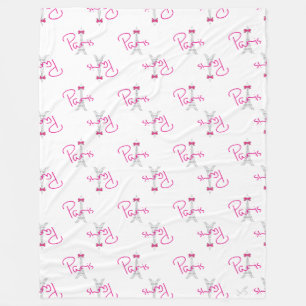 Paris, Eiffel Torn med rosa Bow Fleecefilt