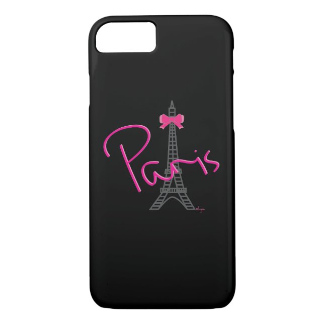 Paris, Eiffel Torn med rosa Trendig Case-Mate iPhone Skal (Baksida)