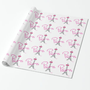 PARIS Eiffel torn med rosapilbågen Presentpapper