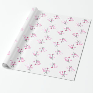 PARIS Eiffel torn med rosapilbågen Presentpapper