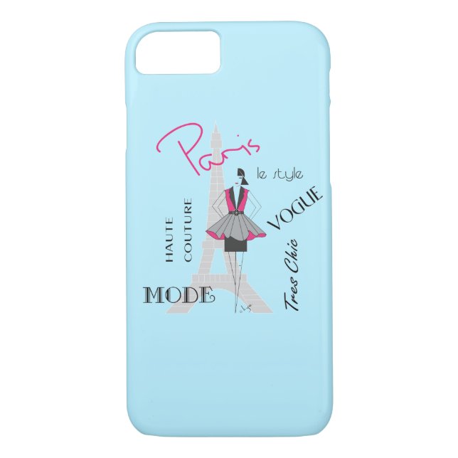 Paris Eiffel Torn Mode Modern Case-Mate iPhone Skal (Baksida)