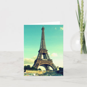 Paris/Eiffel torn Notecard (förbigå), Kort