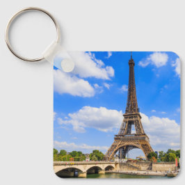 Paris, Eiffel Torn och River Seine, Frankrike. Nyckelring