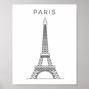 PARIS EIFFEL TORN POSTER