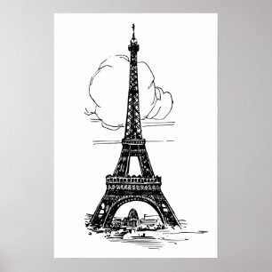 Paris Eiffel Torn Poster