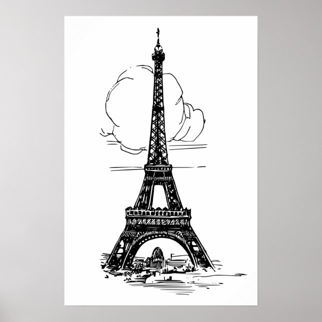 Paris Eiffel Torn Poster (Framsidan)