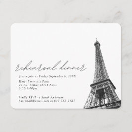 Paris Eiffel Torn Rehearsal Middagsskåp Tilläggskort