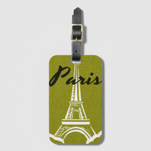 Paris Eiffel Torn Silhouette Bagagebricka