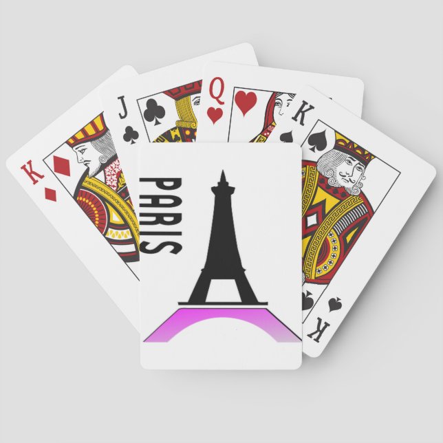 Paris Eiffel Torn Spelkort (Baksidan)