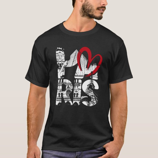 Paris Eiffel Torn symbol för Bästa Frankrike Souve T Shirt (Framsida)