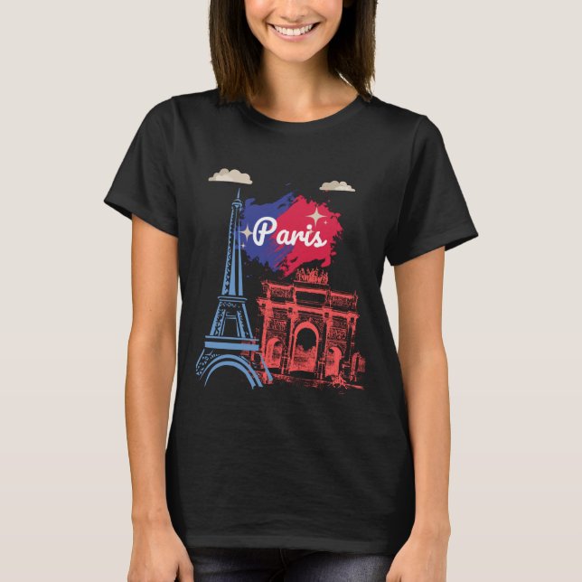 Paris Eiffel Torn T Shirt (Framsida)
