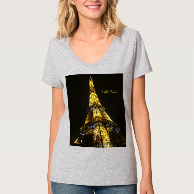 Paris. Eiffel Torn. T Shirt (Framsida)