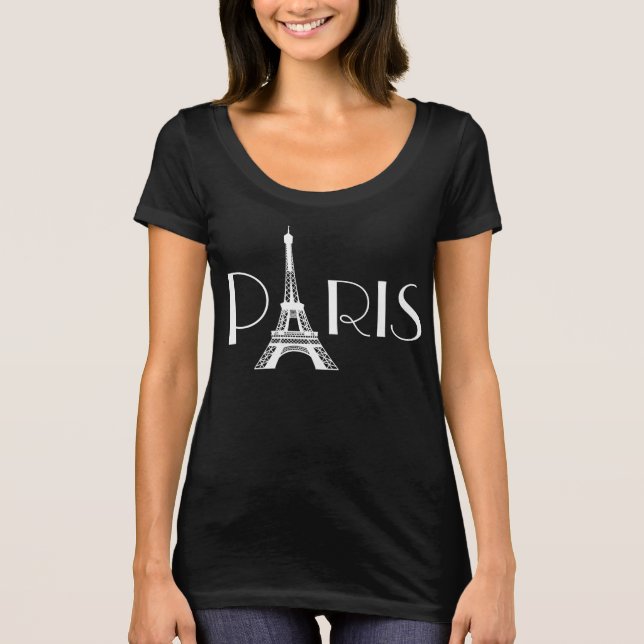 Paris Eiffel torn Tee Shirt (Framsida)
