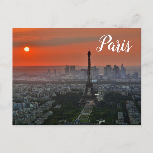 Paris Eiffel Torn Vykort (Framsida)
