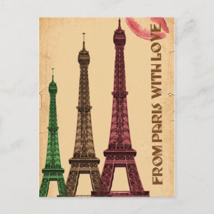 Paris Eiffel Torn Vykort