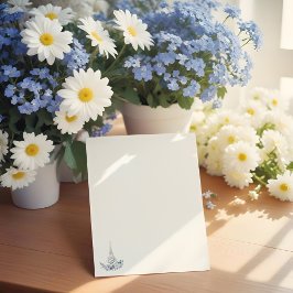 Paris Eiffel Torn Watercolor Blommigt Monogram Brevhuvud