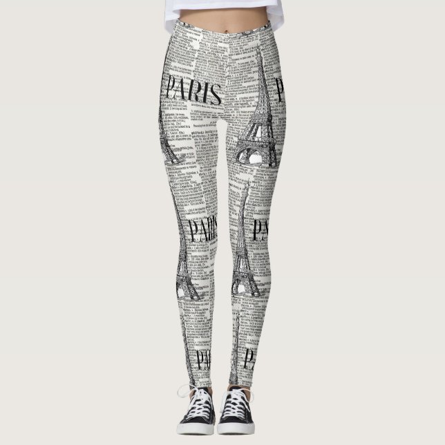 Paris Eiffel torndamasker Leggings (Framsida)